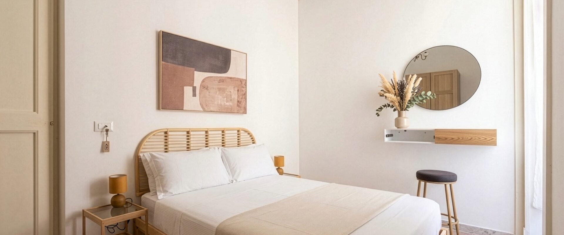 Camera matrimoniale con vista laterale sul Golfo di Gallipoli - primo piano